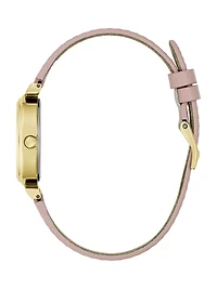 Genuine leather analogue watch 34 mm