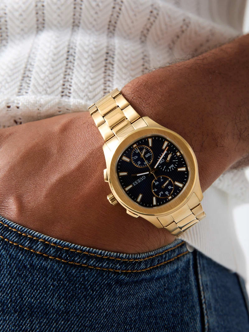 Stainless steel multi-function watch