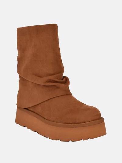 Deinna Fold-Over Suede Booties