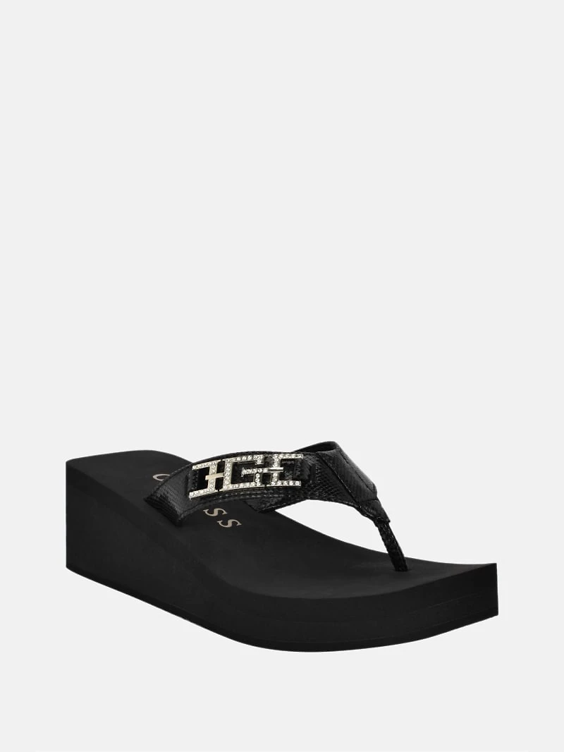 Elowen G Buckle Wedge Sandals