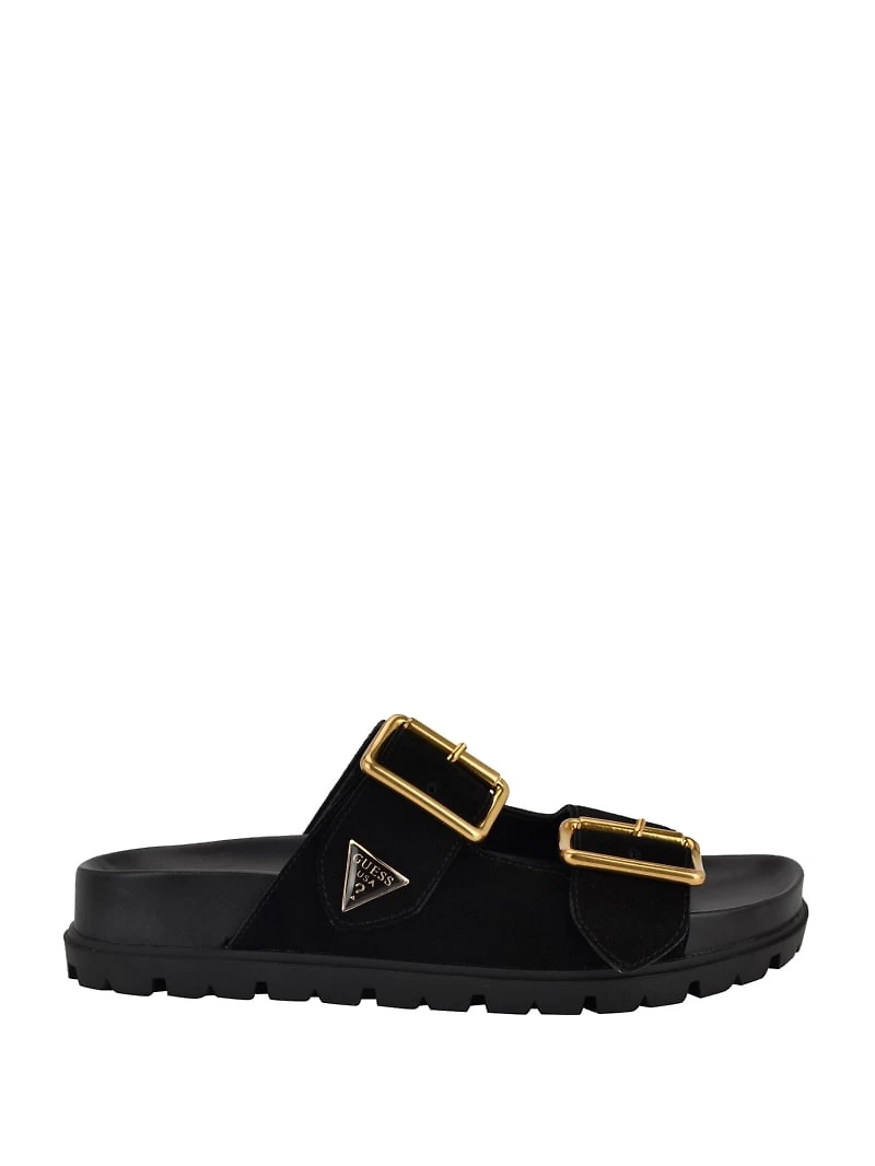 Fasten Suede Sandals