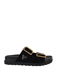 Fasten Suede Sandals