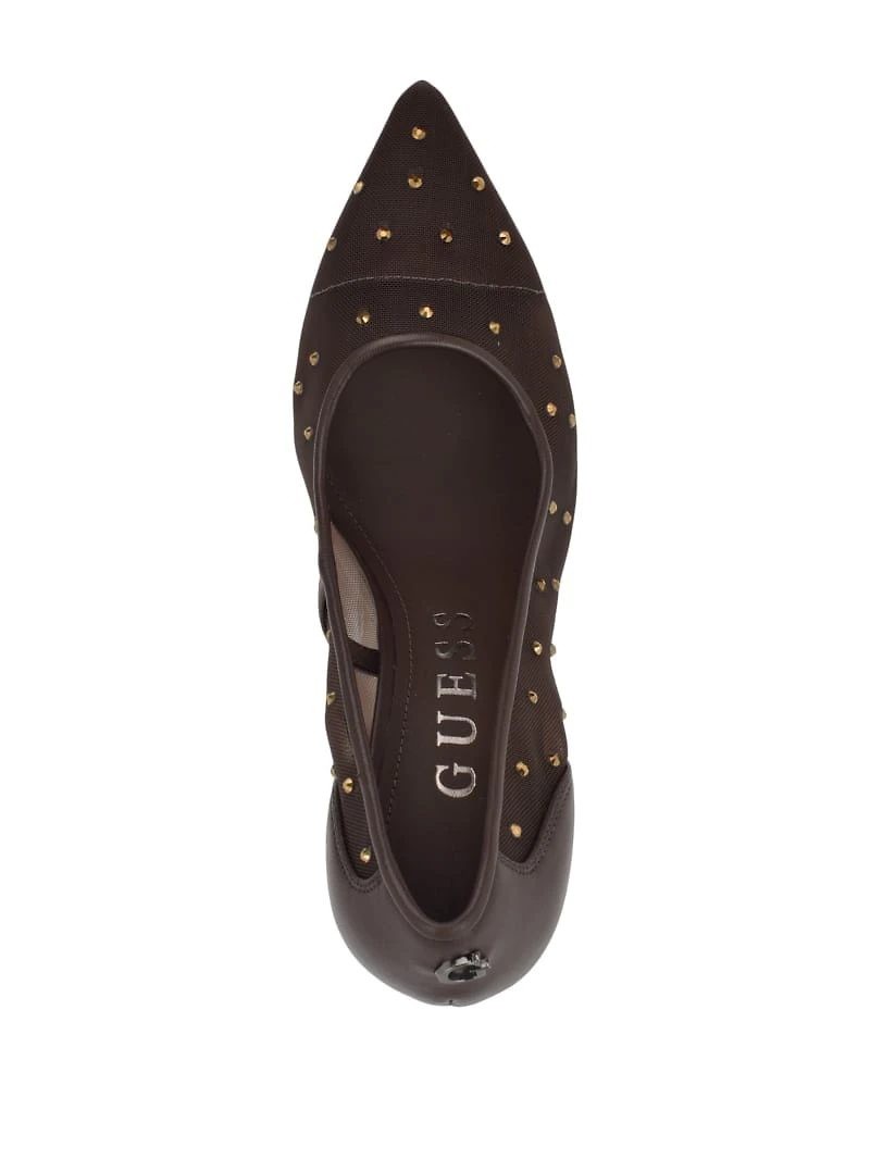 Rhinestone Mesh Pumps