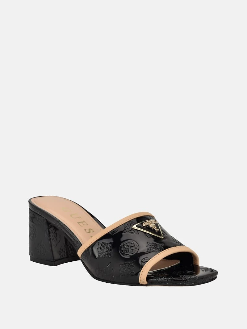 Gabless Peony Block Heel Mules