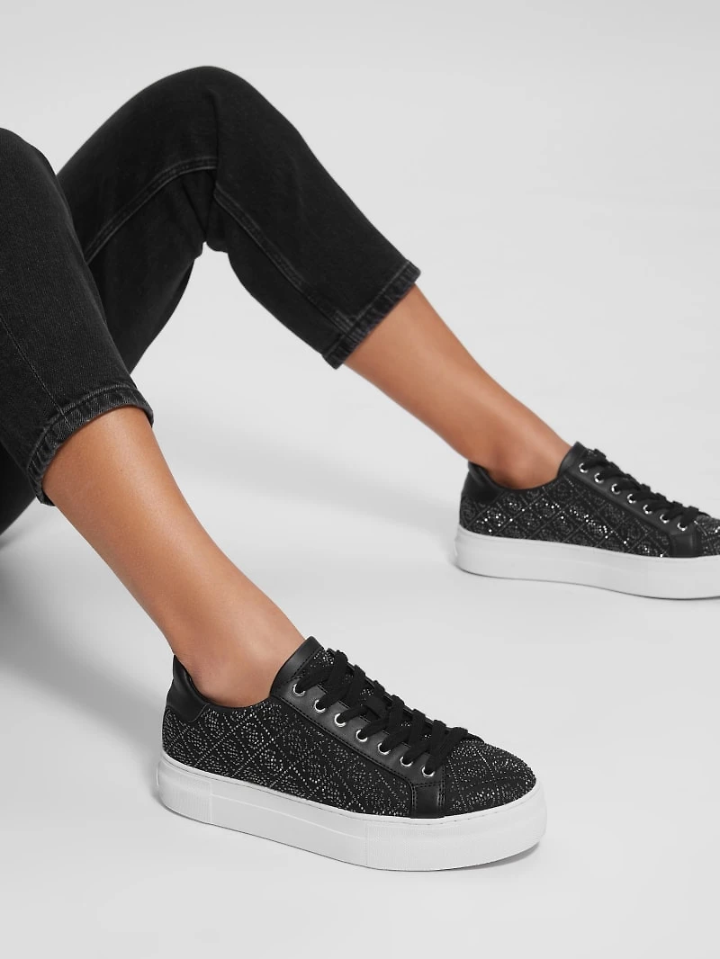 Gelsen Rhinestone Logo Low-Top Sneakers