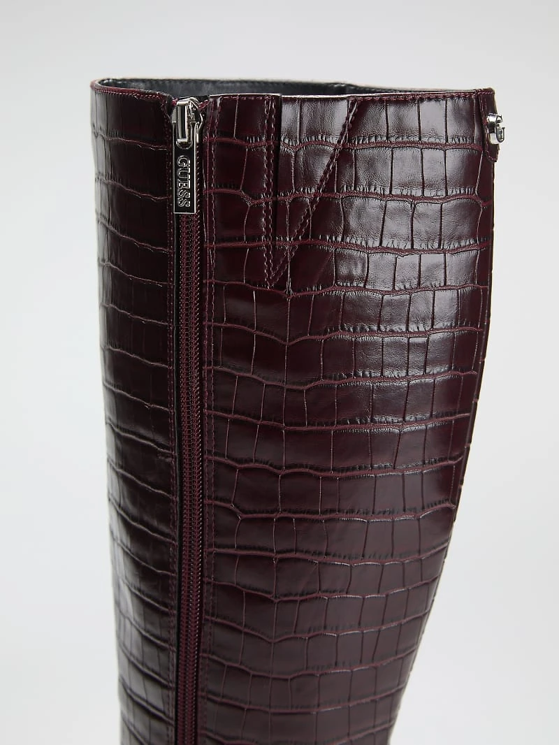 Gressa Knee-High Faux-Leather Boots