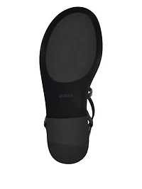 Grunge faux leather sandals