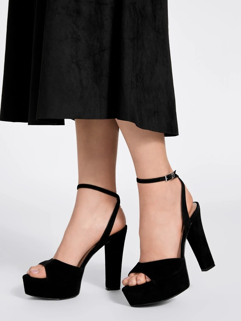 Hitten Suede Platform Dress Sandals