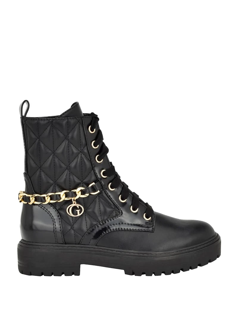 Jellard Quilted Chain Moto Boots