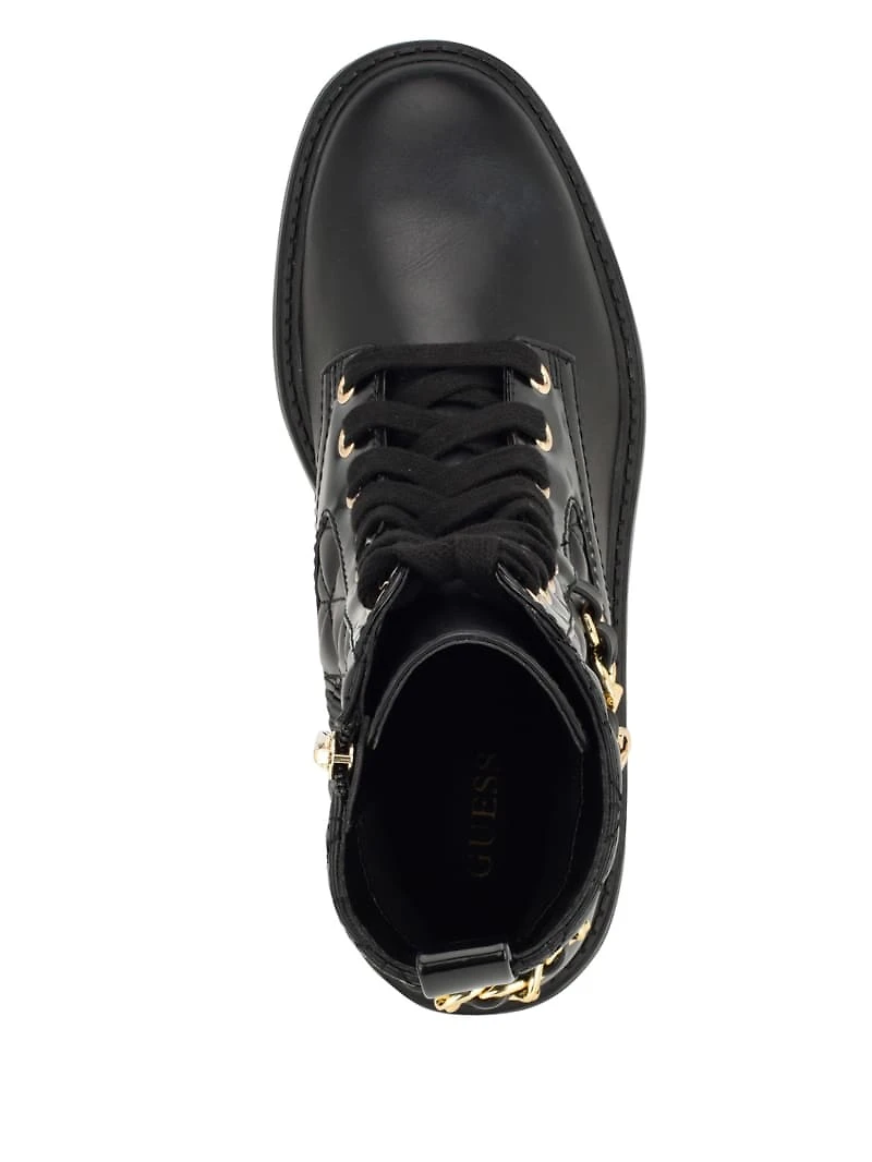 Jellard Quilted Chain Moto Boots