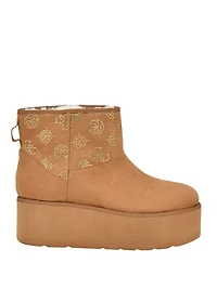 Jilla Platform Faux-Suede Booties