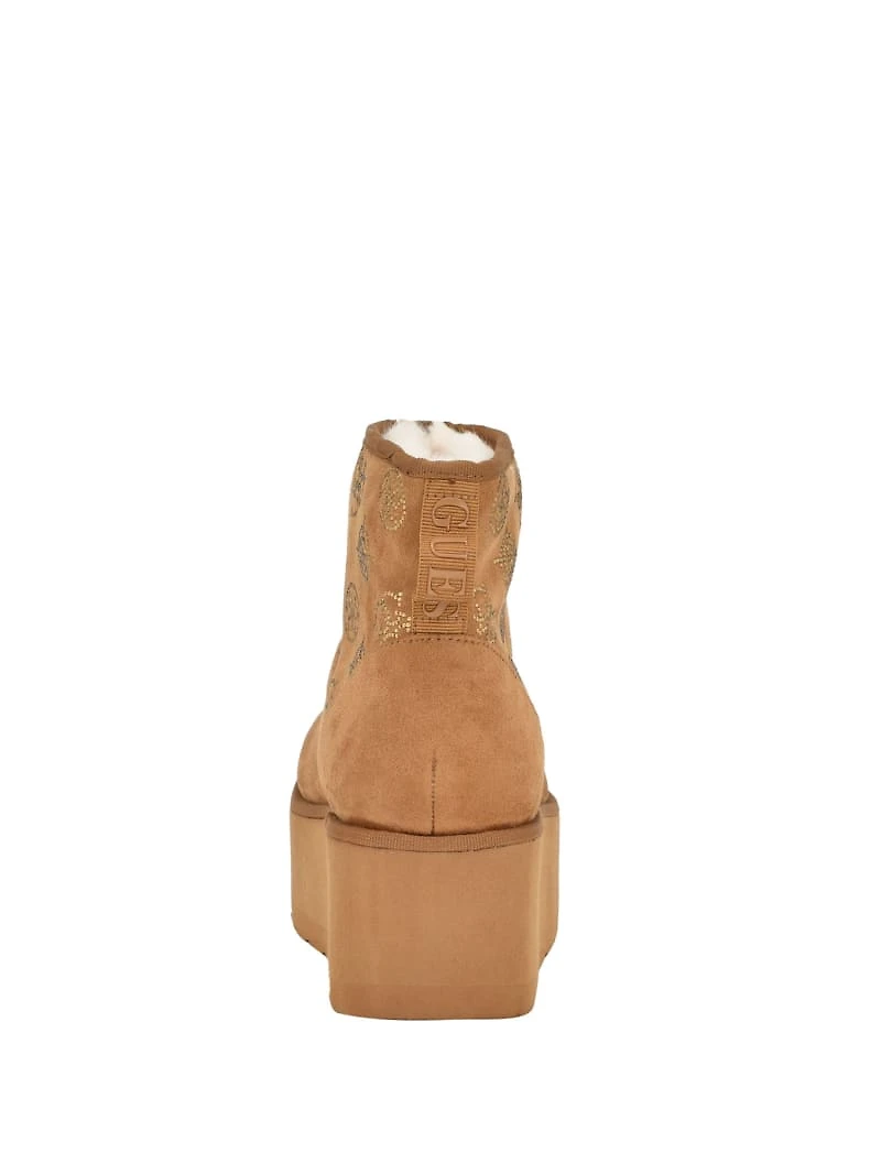 Jilla Platform Faux-Suede Booties