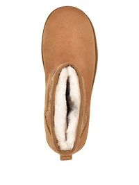 Jilla Platform Faux-Suede Booties