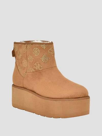 Jilla Platform Faux-Suede Booties