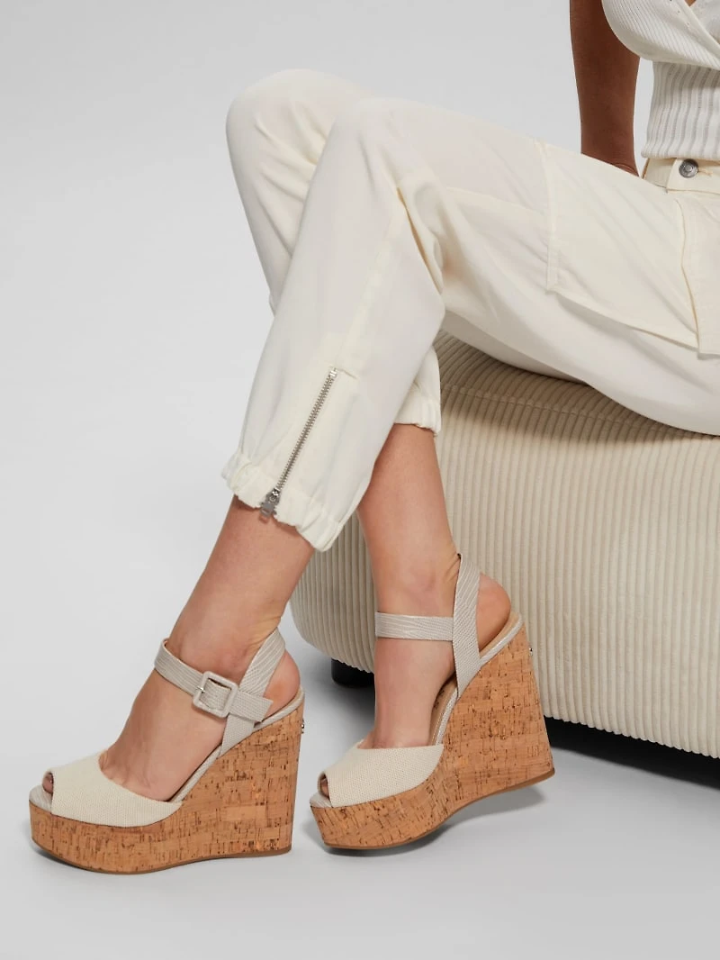 Lyrica Linen Wedges