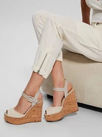 Lyrica Linen Wedges