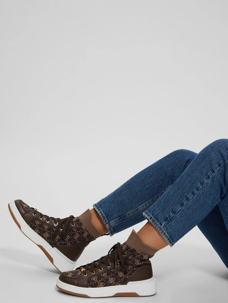 Quattro G Knit High Top Sneakers