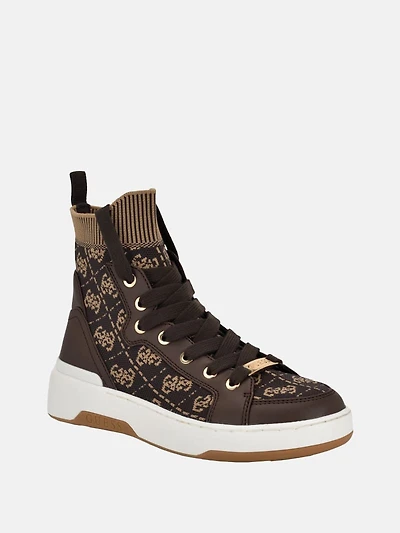 Quattro G Knit High Top Sneakers