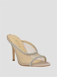 Mansa Rhinestone Mesh Heels