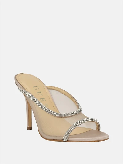 Mansa Rhinestone Mesh Heels