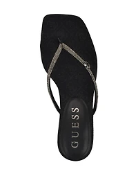 Mayan Rhinestone Thong Strap Heels