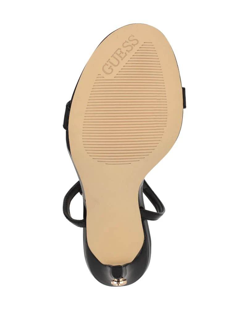 Gold-Tone Chain Strap Heels