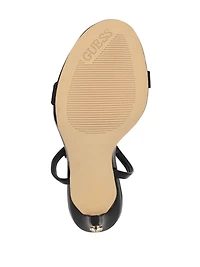 Gold-Tone Chain Strap Heels