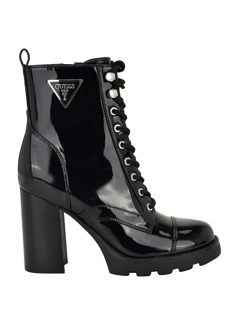 Neadyn Lace-Up Heeled Moto Booties