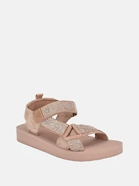 Nylaha Rhinestone Flatform Sandals
