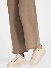 Ronii Debossed Peony Low-Top Sneakers