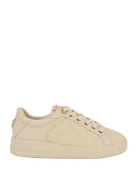 Ronii Debossed Peony Low-Top Sneakers