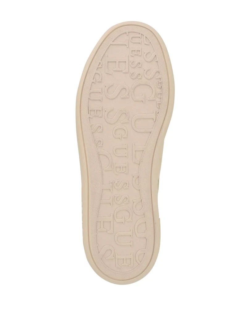 Ronii Debossed Peony Low-Top Sneakers