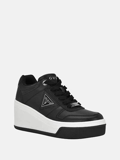 Rozinn Lace-Up Platform Wedge Sneakers