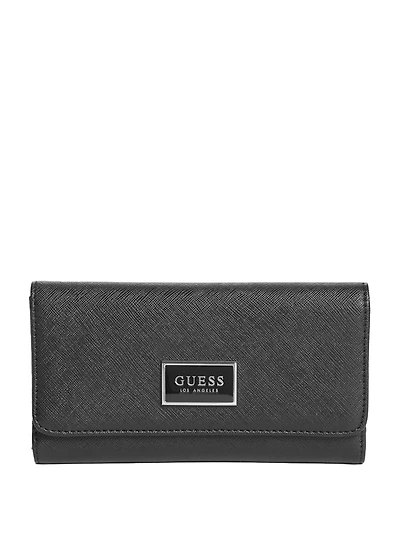 Abree Logo Saffiano Slim Wallet