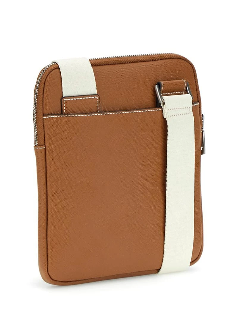 Eco Saffiano Flat Crossbody