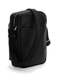 Faux-Leather Saffiano Crossbody