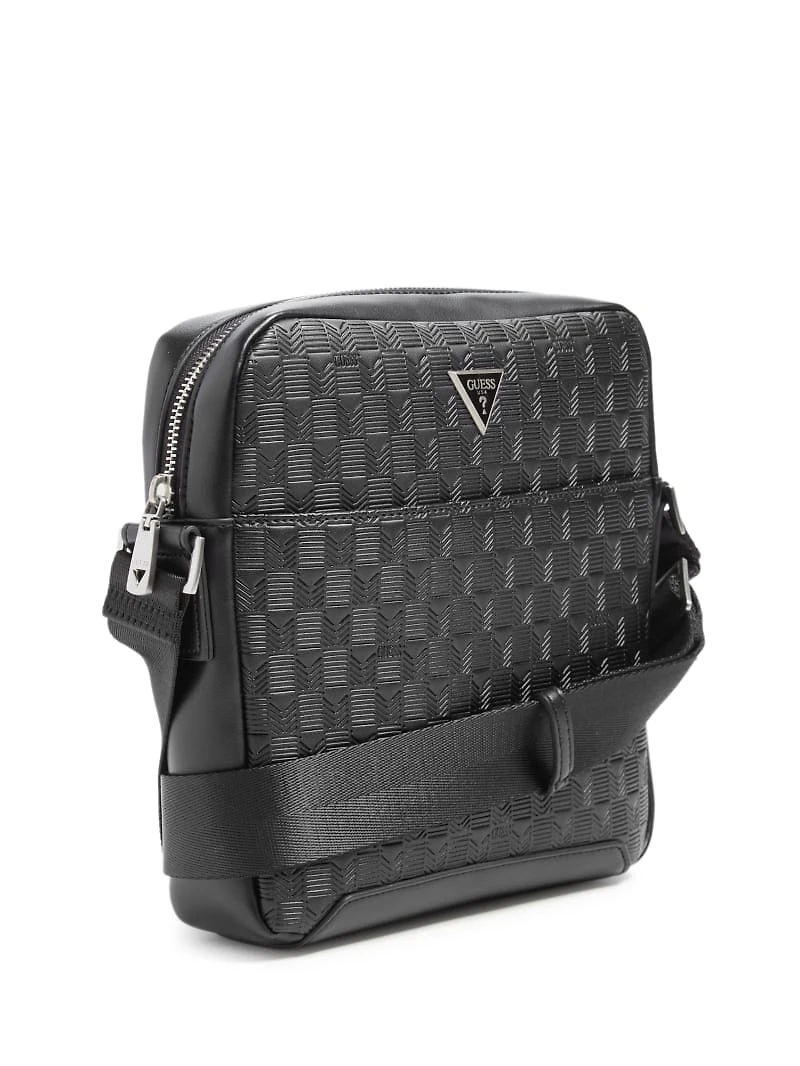 Eco Torino Debossed G-Wave Crossbody Bag