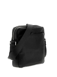 Eco Saffiano Top-Zip Flat Crossbody