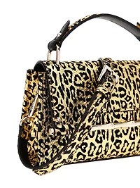 Iris Leopard Mini Top Handle Bag
