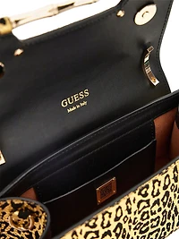 Iris Leopard Mini Top Handle Bag