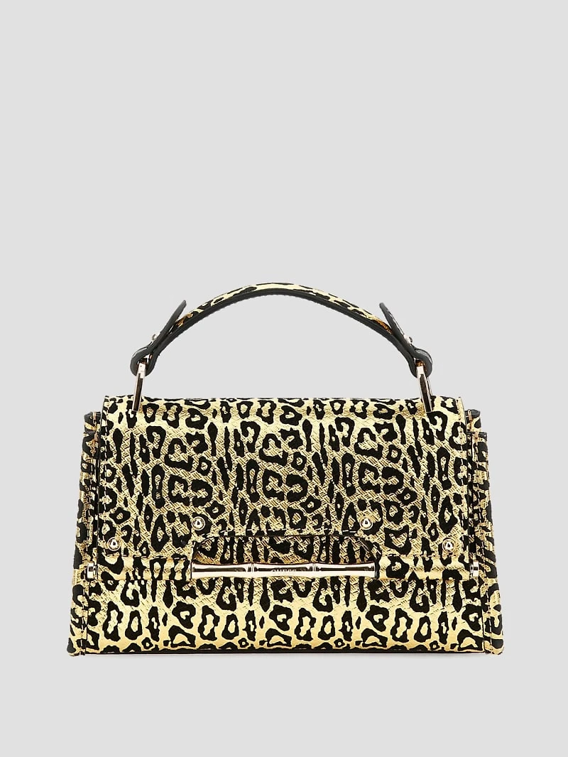 Iris Leopard Mini Top Handle Bag