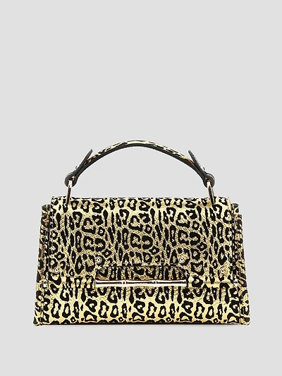 Iris Leopard Mini Top Handle Bag