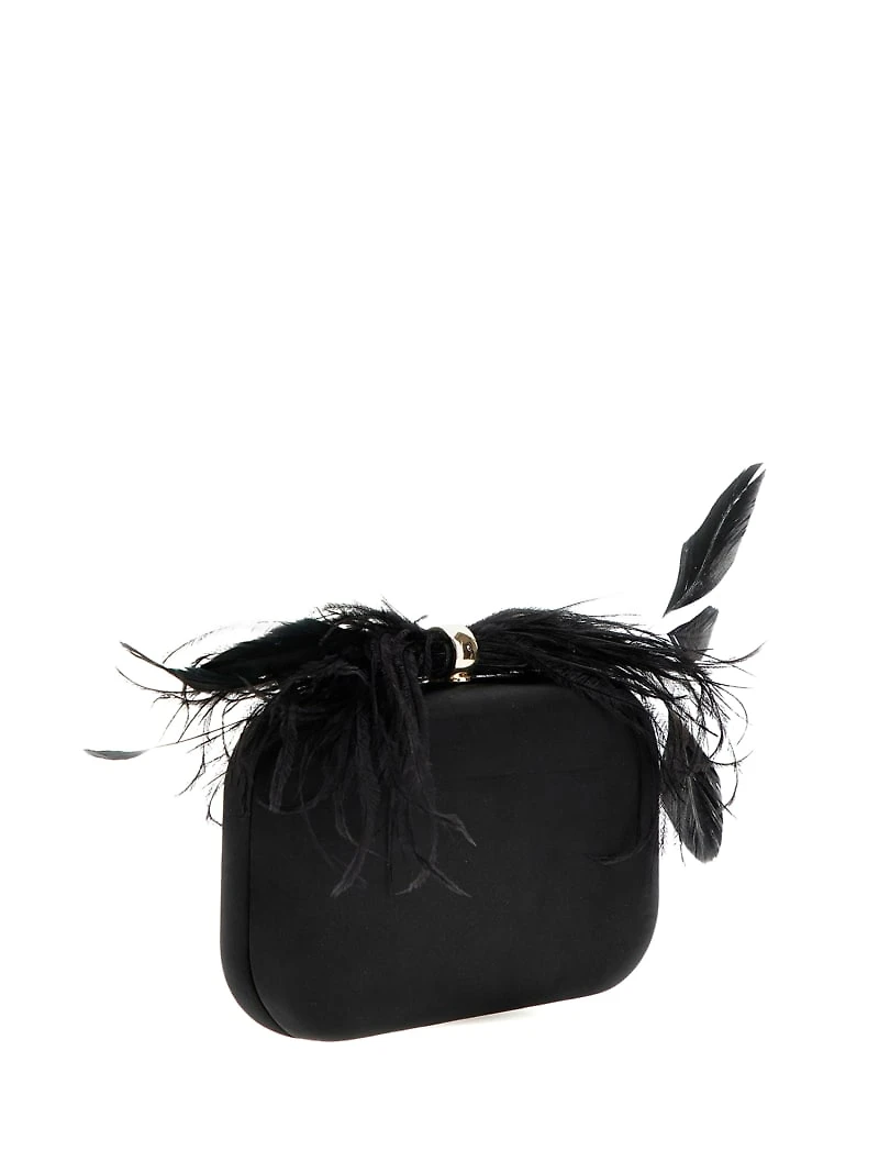 Keyah Feather Top Clutch