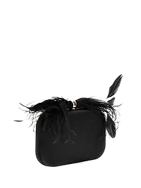 Keyah Feather Top Clutch