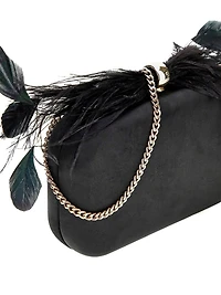 Keyah Feather Top Clutch
