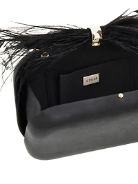Keyah Feather Top Clutch
