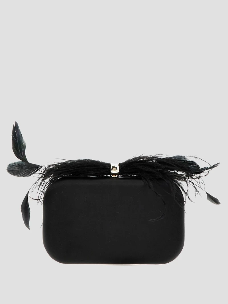Keyah Feather Top Clutch