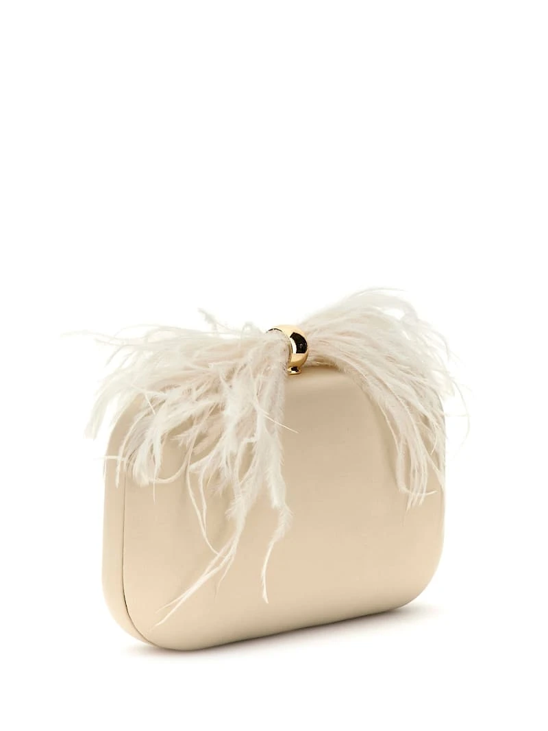 Keyah Feather Top Clutch