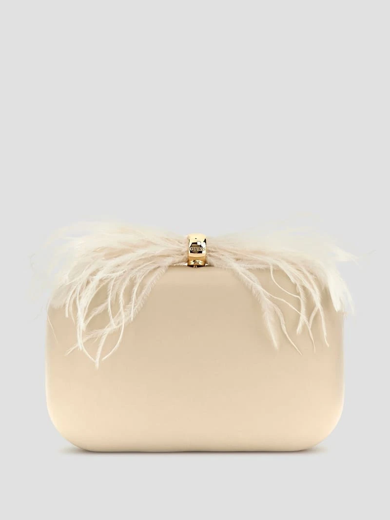 Keyah Feather Top Clutch
