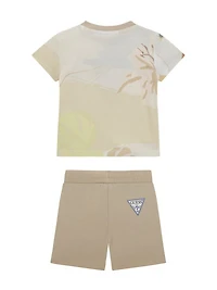 Desert Print Tee and Drawstring Shorts Set (0-24M)